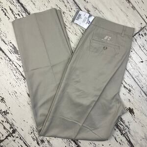 Russell Athletic pants men’s 34 pleated front NWT unhemmed